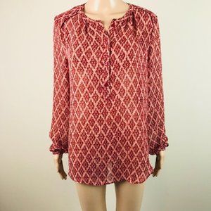 Joe Fresh Sheer Tunic Blouse Shirt